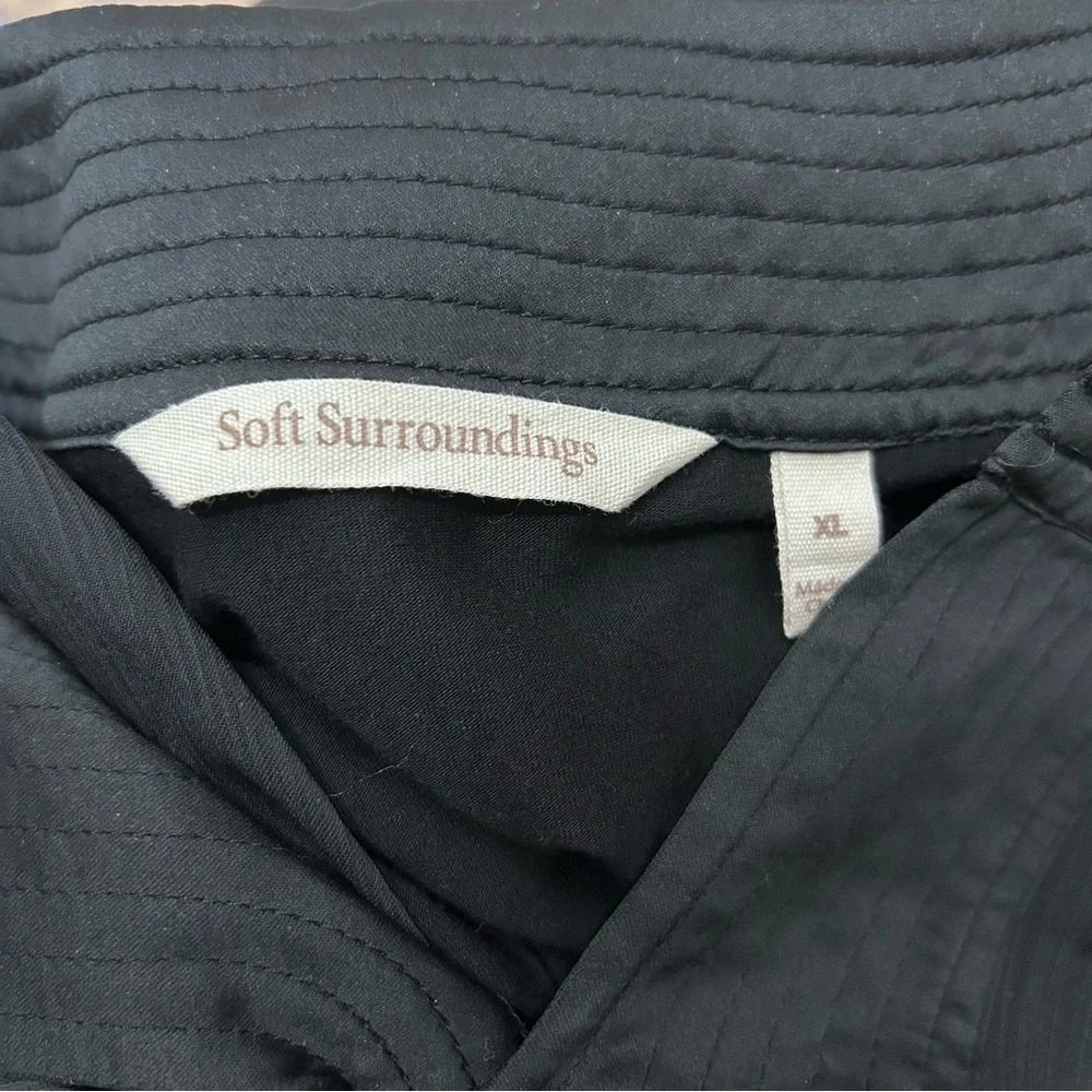 Soft Surroundings Olga Tiered Maxi Dress XL Whimisgoth Dark Romantic Boho - Picture 12 of 14